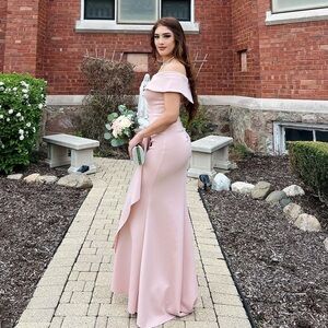 Womens Ruffled Off The Shoulder Maxi Dress